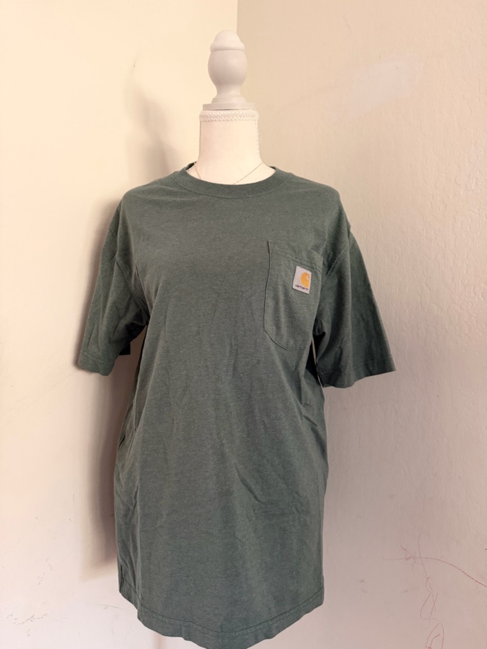 Carhartt Men's Short Sleeve Pocket Tee in Olive Green